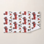 カントリーモダンファーム動物パターン動物舎 バスタオルセット (ハンドタオル)