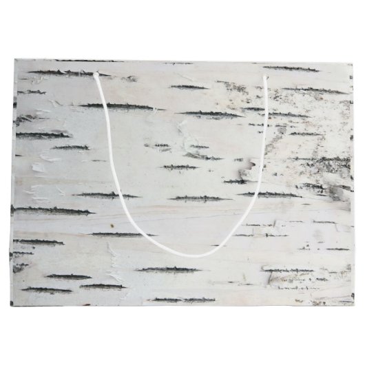 カントリーモダンフォレスト素朴樺の木樹皮 ラージペーパーバッグ (裏面)