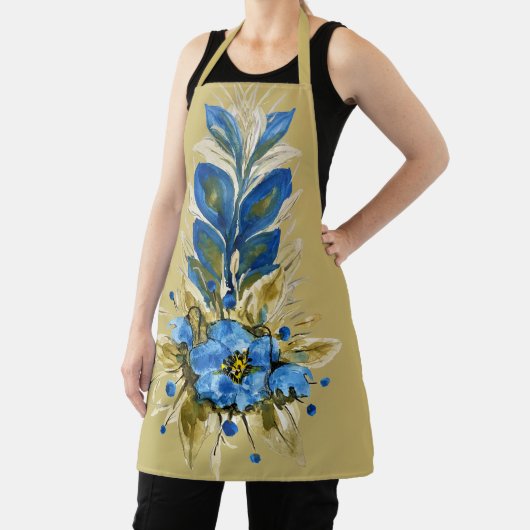 カントリーモダンブルーフローラ エプロン (インサイチュ)