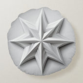 カントリーモダン・グレーとホワイト・スター ラウンドクッション (裏面)