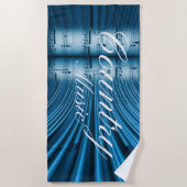 カントリーモダン・ミュージック・ギター ビーチタオル (正面)