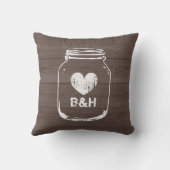 カントリーモノグラムのシックなメイソンのjar装飾用クッション クッション (裏面)