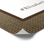 カントリーモノグラムツリーバーラップ結婚の歓迎 ポスター (角)