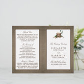 カントリーモノグラムツリー&バーラップ結婚式 プログラム (スタンド正面)