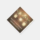 カントリーライツ素朴メイスンジャー結婚ズ・ナプキン スタンダードカクテルナプキン (角)