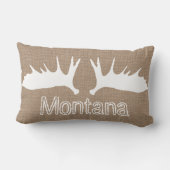 カントリーライトバーラップホワイトムース〔雄ジカの〕枝角カスタム ランバークッション (裏面)