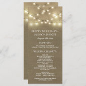 カントリーライト+バーラ素朴ップ結婚式 プログラム (正面/裏面)