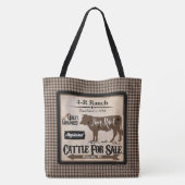 カントリーライフの牧場スタイルのパーソナライズなトート トートバッグ (裏面)