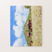 カントリーライフキャビンズウォーターカラー ジグソーパズル (縦)