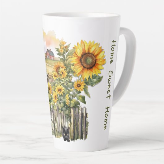 カントリーライフサンフラワーファームウェルカムフレンズ カフェラテマグ (右アングル)