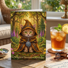 カントリーライフスタイル オレンジタビー猫 夏の誕生日 カード