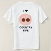 カントリーライフ大好きTシャツ Tシャツ (デザイン裏面)