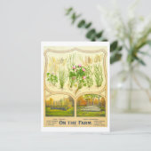 カントリーライフ農業ヴィンテージリトグラフ葉書 ポストカード (スタンド正面)