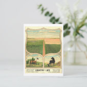 カントリーライフ農業ヴィンテージリトグラフ葉書 ポストカード (スタンド正面)