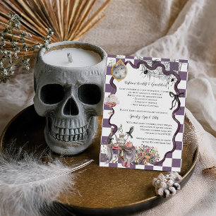 カントリーライフ風ハロウィンパーティー コスチュームとドリンク エンクロージャーカード
