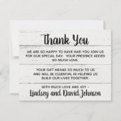 カントリーラブウェスタン素朴サンキューノート 招待状 (正面)