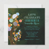 カントリーラブツリーズブルーブライダルシャワー 招待状 (裏面)