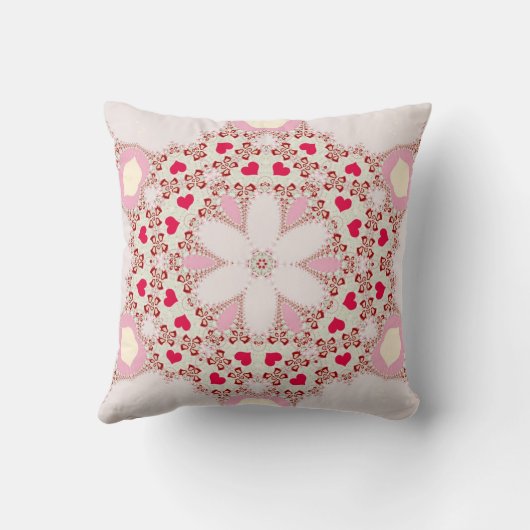 カントリーラブハート幾何学模様クッション クッション (裏面)