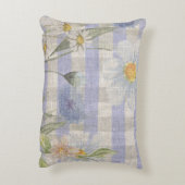 カントリーラブフローラブルージンガムとデイジー アクセントクッション (裏面(縦))