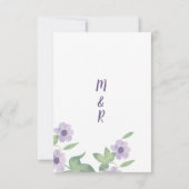 カントリーラベンダーピンクグリーンフローラ春の結婚式 招待状 (裏面)