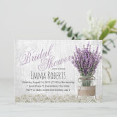 カントリーラベンダーフローラメイスンジャーブライダルシャワー 招待状 (スタンド正面)