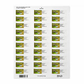 カントリーランドスケープ畑の納屋サイロ。 ラベル (フルシート)