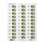 カントリーランドスケープ畑の納屋サイロ。 ラベル (フルシート)