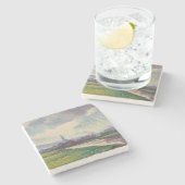 カントリーランドスケープ（Maximilien Luce著） ストーンコースター (横)