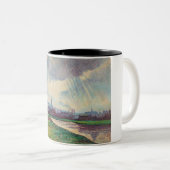 カントリーランドスケープ（Maximilien Luce著） ツートーンマグカップ (正面右)