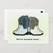 カントリーリビングカウボーイブーツ新しいアドレスカード 案内ポストカード (正面/裏面)