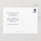 カントリーリビングカウボーイブーツ新しいアドレスカード 案内ポストカード (裏面)