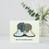 カントリーリビングカウボーイブーツ新しいアドレスカード 案内ポストカード (スタンド正面)