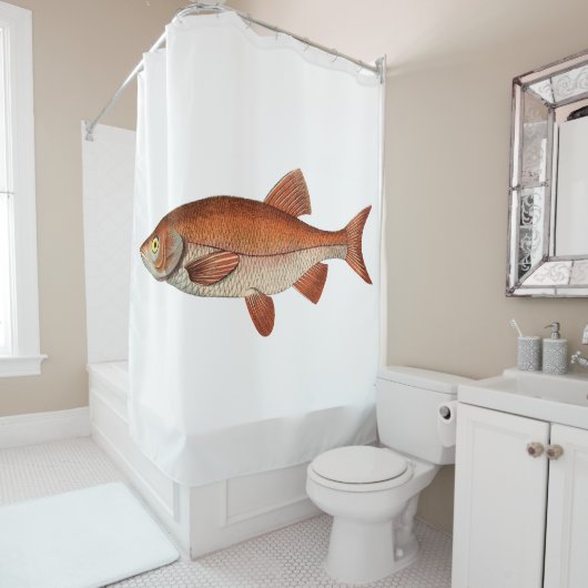 カントリーリビング魚釣りシャワーカーテン シャワーカーテン (インサイチュ)