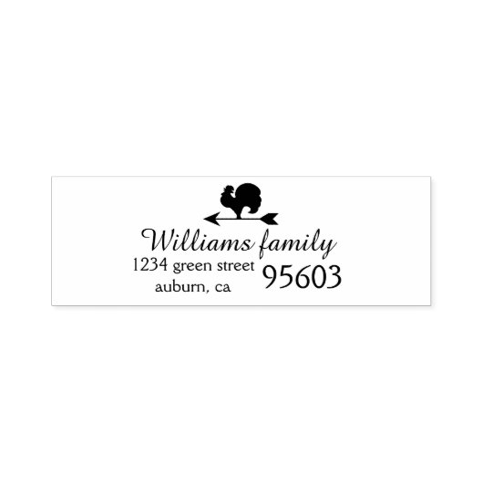 カントリーリビング⎢差出人住所ゴム印 セルフインキングスタンプ (デザイン)