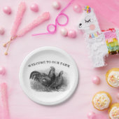 カントリールースターとチキンの任意の目的プレート ペーパープレート (パーティー)