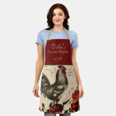 カントリールースターヴィンテージ受信 エプロン (着用した状態)