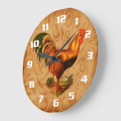 カントリール素朴スターキッチン ラージ壁時計 (傾斜)