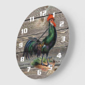 カントリール素朴スターキッチン ラージ壁時計 (傾斜)