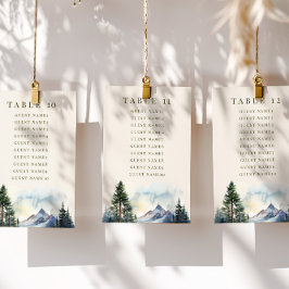 カントリーレイクマウンテンフォレ結婚ストのシーティングカード 招待状