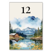 カントリーレイク素朴バーンウォーター結婚カラー テーブルナンバー (正面)