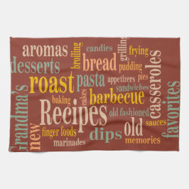 カントリーレシピことわざバーンドアンバー キッチンタオル