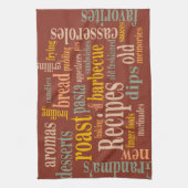 カントリーレシピことわざバーンドアンバー キッチンタオル (縦)