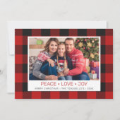 カントリーレッドバッファローチェックのプレイド写真 シーズンカード (正面)