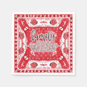 カントリーレッドバンダナサマーファミリー懇親会 スタンダードカクテルナプキン (正面)