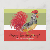 カントリーレッドルースターウォーターイラストレーション シーズンポストカード (正面)