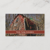カントリーレッド素朴バーンヴィンテージファームハウス 名刺 (正面)