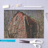 カントリーレッド素朴バーンヴィンテージファームハウス 薄葉紙 (クラフト)