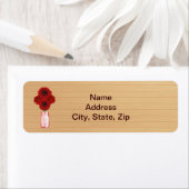 カントリーレッド素朴メイソンジャー住所 シール (インサイチュ)