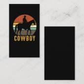 カントリーレトロカウボーイウエスタンホースライダー 名刺 (正面/裏面)