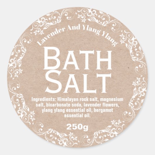 カントリーレースとクラフトバスソルトソークラベル ラウンドシール (正面)